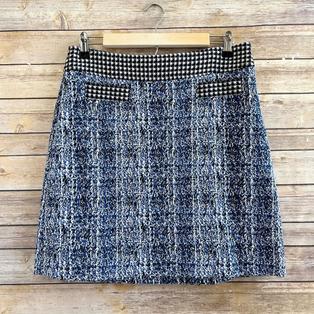 CAbi Skirt Women’s Size 6 Reina 21 Club Blue Matrix Style 5320 Tweed